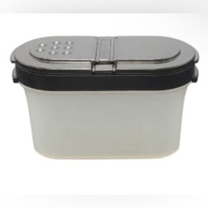 Tupperware Small Spice Container Sheer w/ Double Sided Black Lid (4oz)